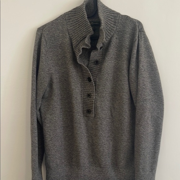 Eddie Bauer Gray Turtleneck Sweater Soft Wool-Blend - Picture 1 of 6